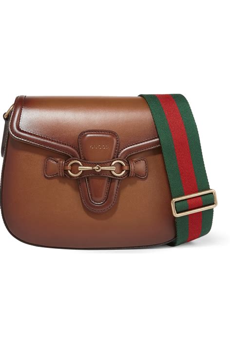 gucci small bag brown|gucci brown leather shoulder bag.